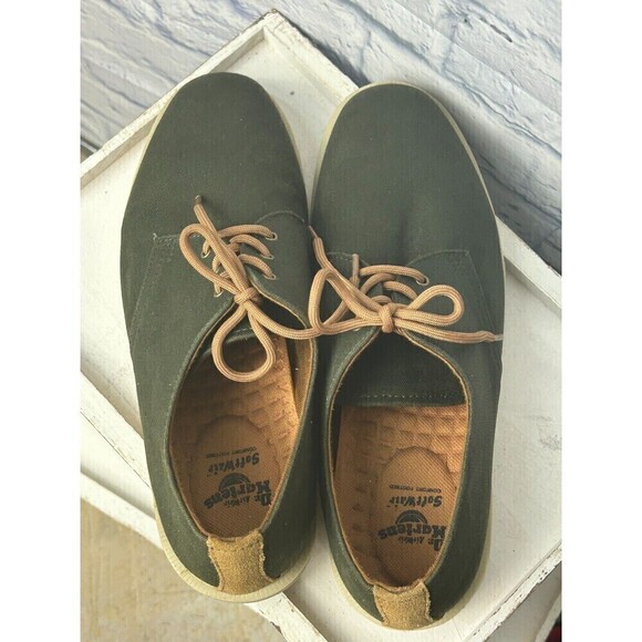 Dr. Martens Mens Shoes Sz 10M Army Green Torriano Waxy Canvas Oxford Lace Up Rck - Picture 5 of 12